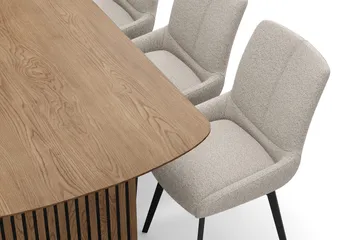 Richeto Matgrupp 180 cm med 6 Mora Snurrstolar - Ek - Möbler - Matplats - Matgrupp & matbord med stolar