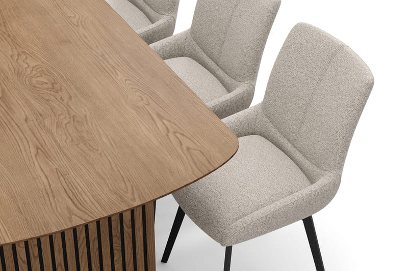Richeto Matgrupp 180 cm med 6 Mora Snurrstolar - Ek - Möbler - Matplats - Matgrupp & matbord med stolar
