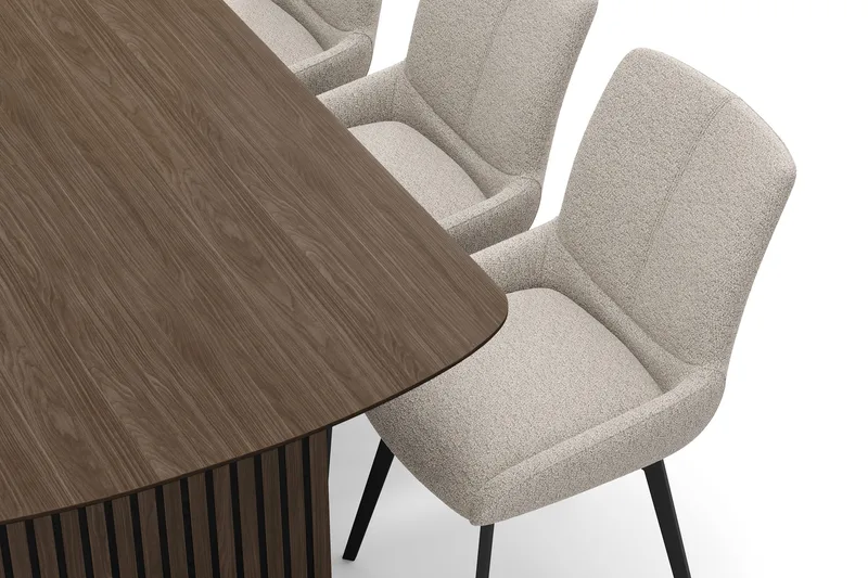 Richeto Matgrupp 180 cm med 6 Mora Snurrstolar - Rökt ek - Möbler - Matplats - Matgrupp & matbord med stolar