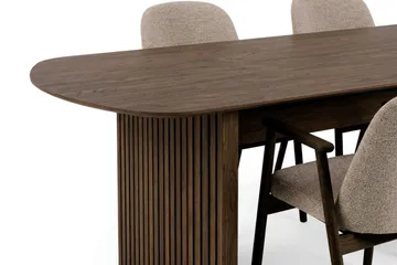 Richeto Matgrupp 210 cm med 6 Reciclar Matstolar - Rökt ek - Möbler - Matplats - Matgrupp & matbord med stolar