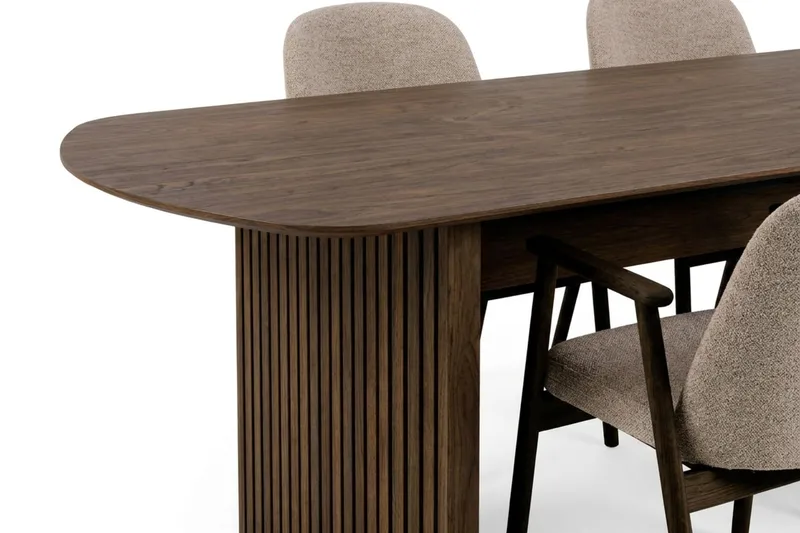 Richeto Matgrupp 210 cm med 6 Reciclar Matstolar - Rökt ek - Möbler - Matplats - Matgrupp & matbord med stolar