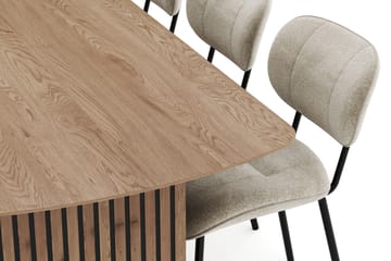 Richeto Matgrupp 240 cm med 6 Cyana Matstolar - Ek - Möbler - Matplats - Matgrupp & matbord med stolar