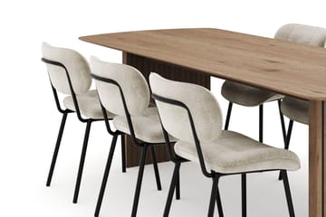Richeto Matgrupp 240 cm med 6 Cyana Matstolar - Ek - Möbler - Matplats - Matgrupp & matbord med stolar
