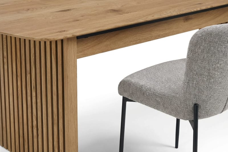 Richeto Matgrupp Ek 210 cm med 6 Elsie Matstolar - Ek/Ljusgrå - Möbler - Matplats - Matgrupp & matbord med stolar