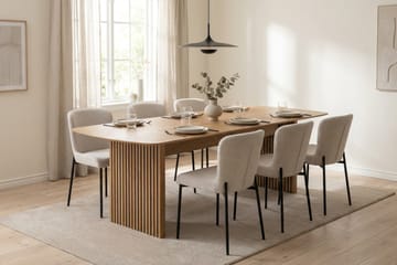 Richeto Matgrupp Ek 240 cm med 6 Elsie Matstolar - Ek - Möbler - Matplats - Matgrupp & matbord med stolar