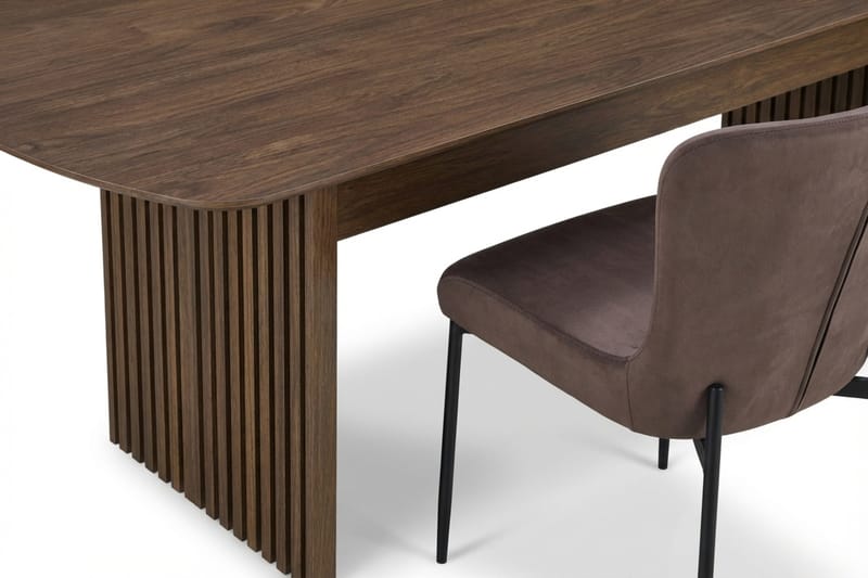 Richeto Matgrupp Rökt Ek 180 cm med 4 Elsie Matstolar - Rökt ek/Brun - Möbler - Matplats - Matgrupp & matbord med stolar