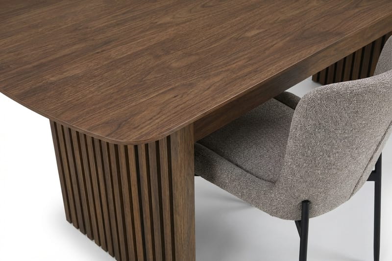 Richeto Matgrupp Rökt Ek 180 cm med 4 Elsie Matstolar - Rökt ek/Ljusgrå - Möbler - Matplats - Matgrupp & matbord med stolar