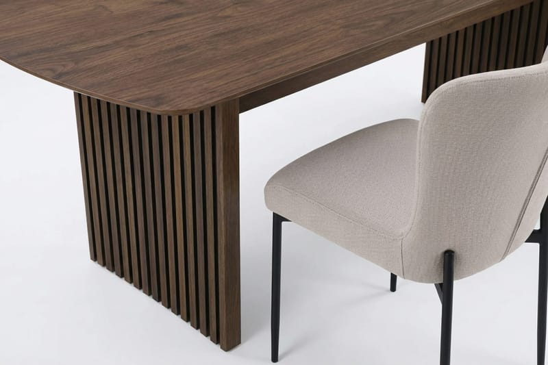 Richeto Matgrupp Rökt Ek 210 cm med 6 Elsie Matstolar - Rökt ek/Beige - Möbler - Matplats - Matgrupp & matbord med stolar