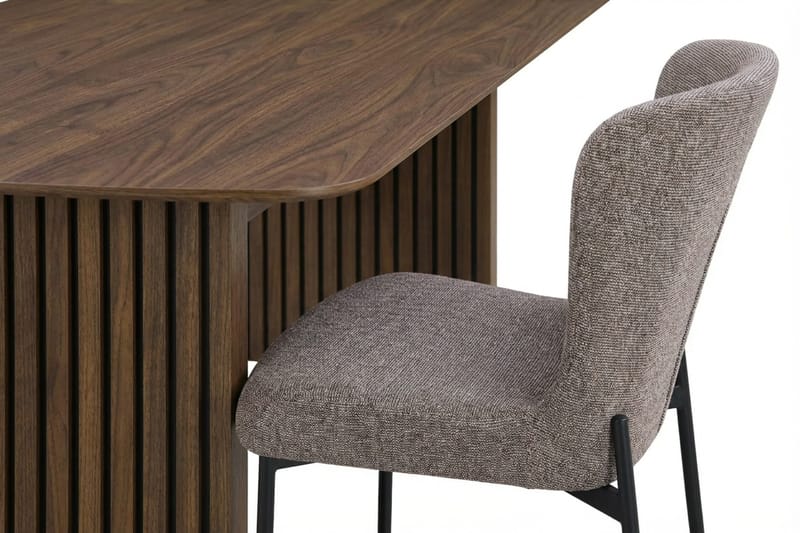 Richeto Matgrupp Rökt Ek 210 cm med 6 Elsie Matstolar - Rökt ek/Grå - Möbler - Matplats - Matgrupp & matbord med stolar