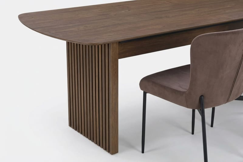 Richeto Matgrupp Rökt Ek 240 cm med 6 Elsie Matstolar - Rökt ek/Brun - Möbler - Matplats - Matgrupp & matbord med stolar