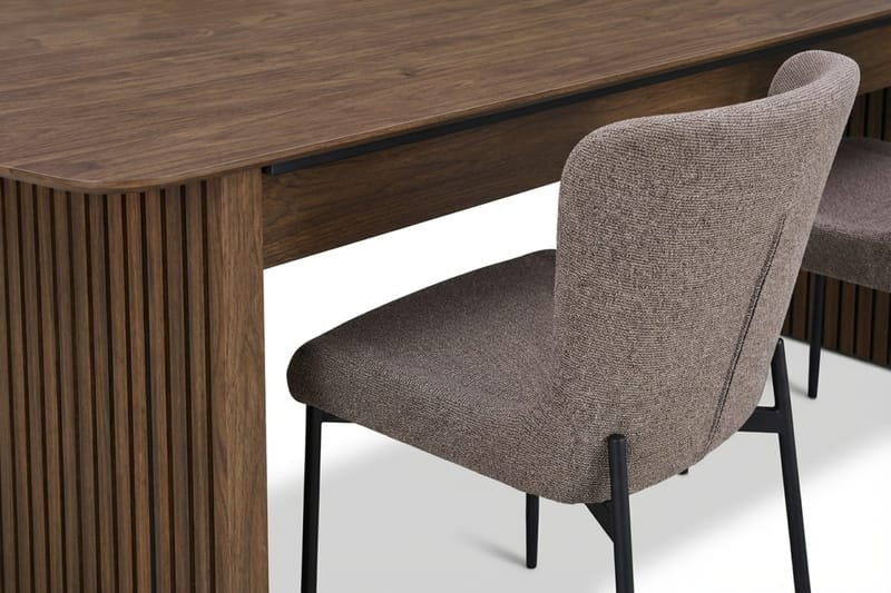 Richeto Matgrupp Rökt Ek 240 cm med 6 Elsie Matstolar - Rökt ek/Grå - Möbler - Matplats - Matgrupp & matbord med stolar