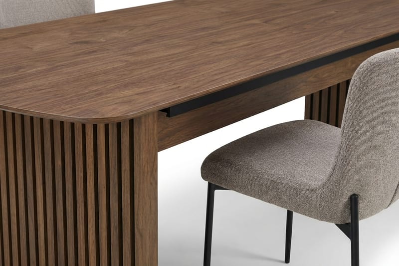 Richeto Matgrupp Rökt Ek 240 cm med 6 Elsie Matstolar - Rökt ek/Ljusgrå - Möbler - Matplats - Matgrupp & matbord med stolar