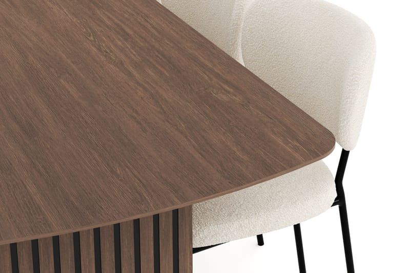 Richeto Matgrupp Rökt Ek 240 cm med 6 Gemmiano Matstolar - Rökt ek - Möbler - Matplats - Matgrupp & matbord med stolar