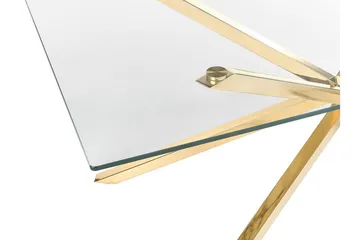 Rimbey Matbord 90x160 cm - Transparent/Guld - Möbler - Matplats - Matbord & köksbord