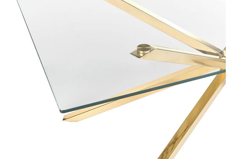 Rimbey Matbord 90x160 cm - Transparent/Guld - Möbler - Matplats - Matbord & köksbord