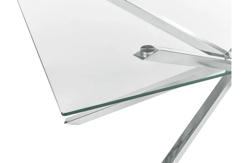 Rimbey Matbord 90x160 cm - transparent/Silver - Möbler - Matplats - Matbord & köksbord