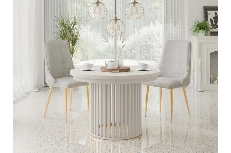 Rivale Matbord 100 cm Rund - Beige - Möbler - Matplats - Matbord & köksbord