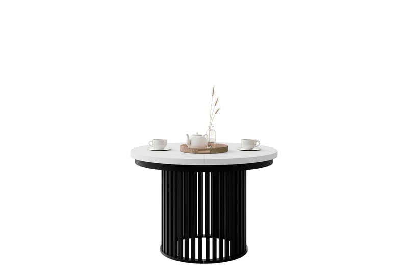 Rivale Matbord 100 cm Rund, Vit/Svart