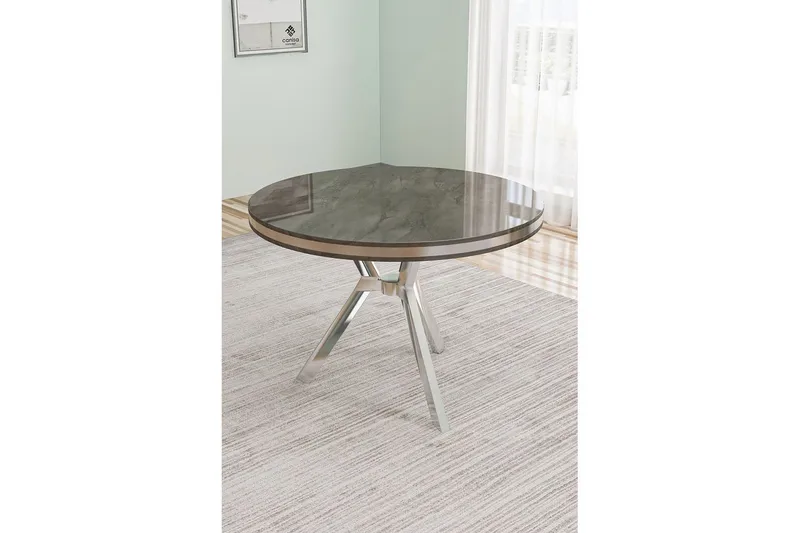 Rivor Matbord 90 cm Rund - Antracit/Krom - Möbler - Matplats - Matbord & köksbord