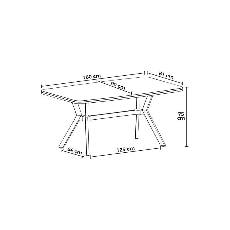 Rolin Matbord 160 cm - Möbler - Matplats - Matbord & köksbord
