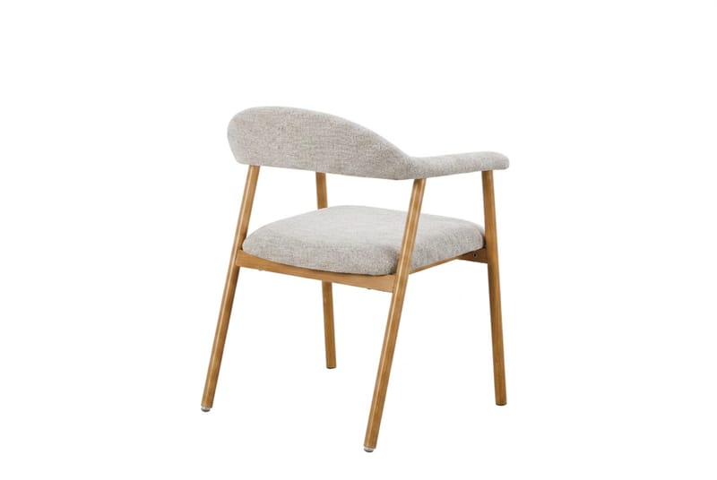 Ronja Matstol i metall med tygsits - Beige/Ek - Möbler - Matplats - Matstol & köksstol
