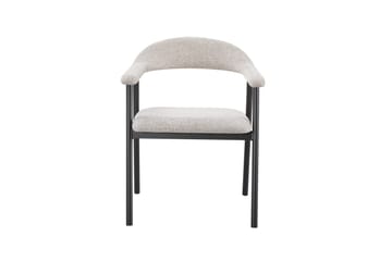 Ronja Matstol i metall med tygsits - Beige/Svart - Möbler - Matplats - Matstol & köksstol