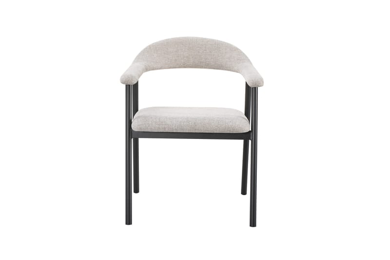 Ronja Matstol i metall med tygsits - Beige/Svart - Möbler - Matplats - Matstol & köksstol