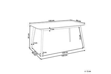 Rosetown Matbord 90x150 cm - Mörkbrun - Möbler - Matplats - Matbord & köksbord