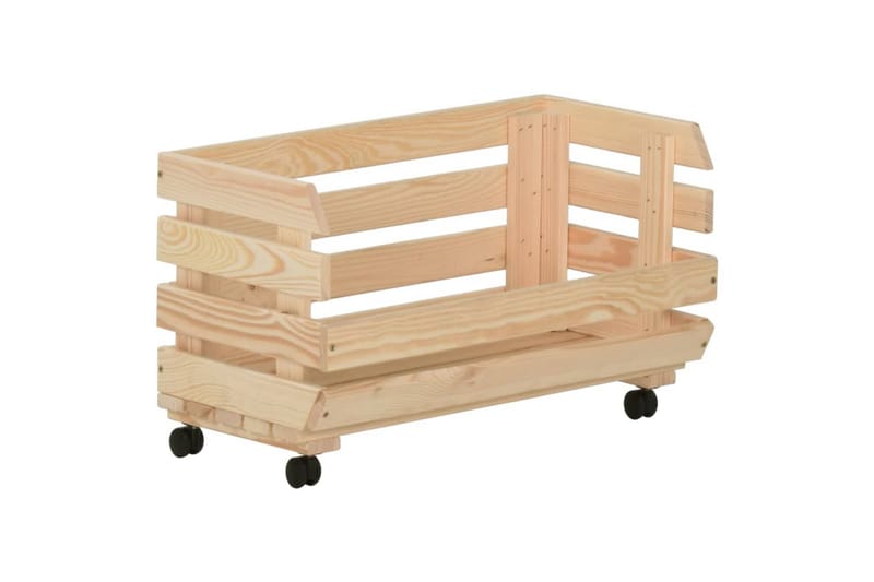 Grönsaksvagn 37x30x80 cm massiv furu - Brun - Möbler - Matplats - Rullbord & köksvagn