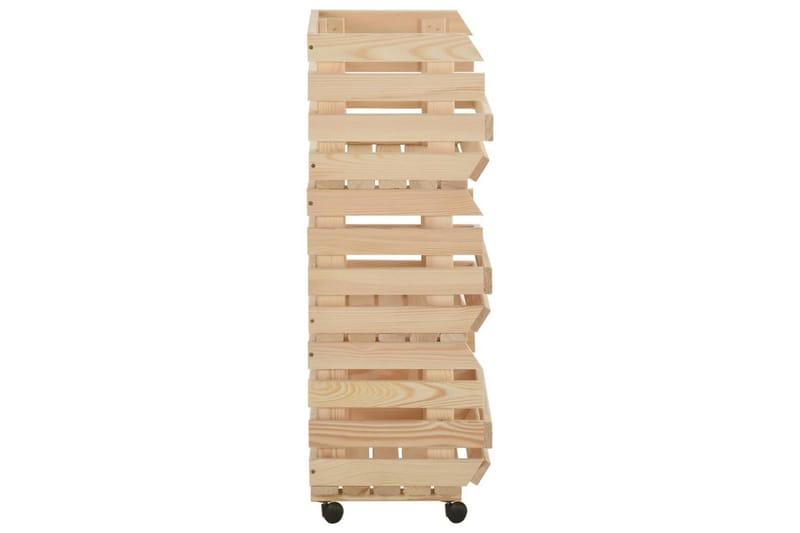 Grönsaksvagn 57x30x80 cm massiv furu - Brun - Möbler - Matplats - Rullbord & köksvagn