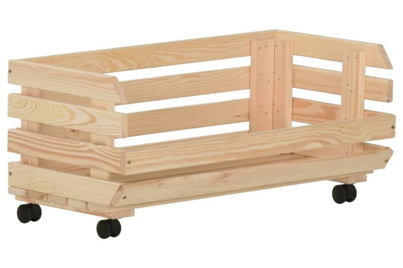 Grönsaksvagn 77x30x80 cm massiv furu - Brun - Möbler - Matplats - Rullbord & köksvagn