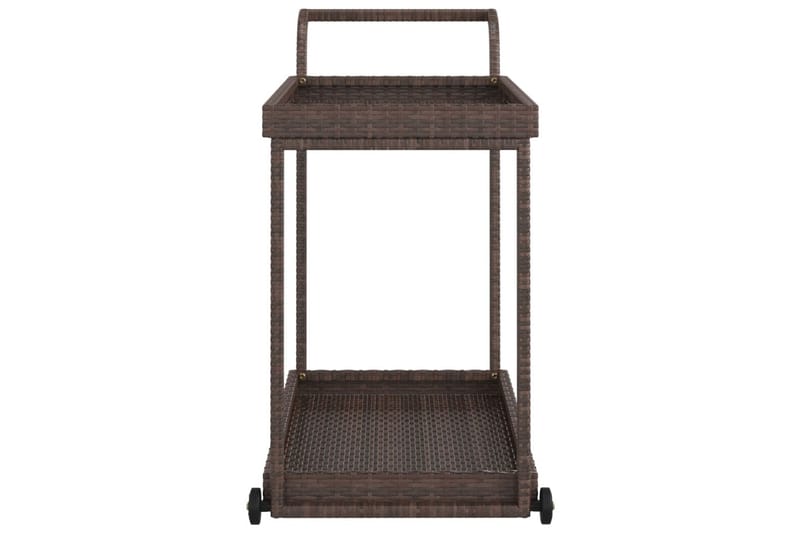 Serveringsvagn brun 100x45x83 cm konstrotting - Brun - Möbler - Matplats - Rullbord & köksvagn