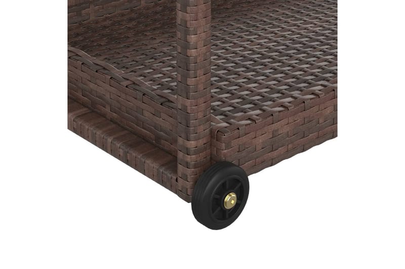 Serveringsvagn brun 100x45x83 cm konstrotting - Brun - Möbler - Matplats - Rullbord & köksvagn