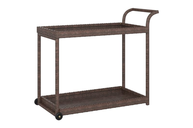 Serveringsvagn brun 100x45x83 cm konstrotting - Brun - Möbler - Matplats - Rullbord & köksvagn