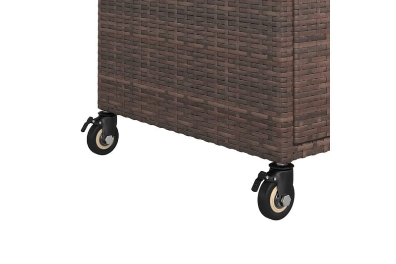 Serveringsvagn med låda brun 100x45x97 cm konstrotting - Brun - Rullbord & köksvagn - Serveringsvagn & drinkvagn