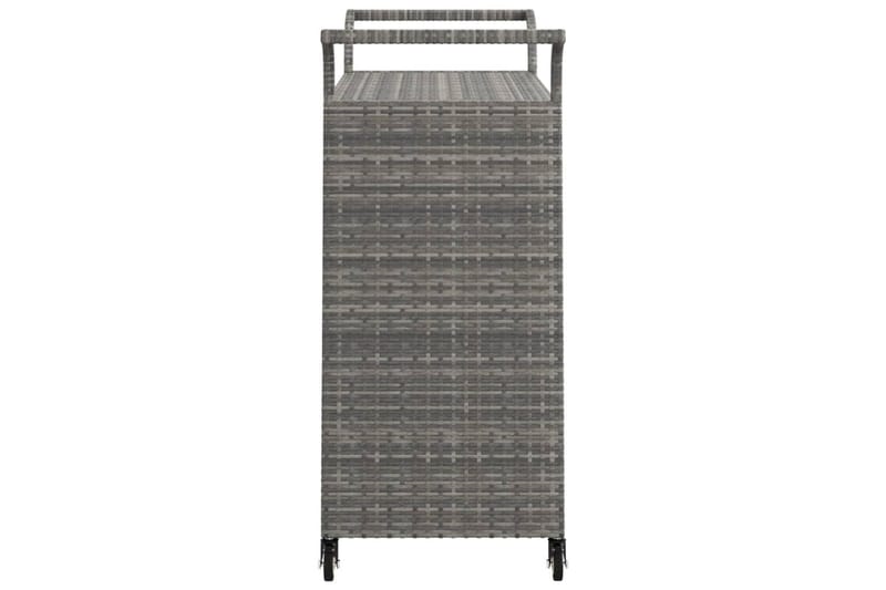 Serveringsvagn med låda grå 100x45x97 cm konstrotting - Grå - Möbler - Matplats - Rullbord & köksvagn