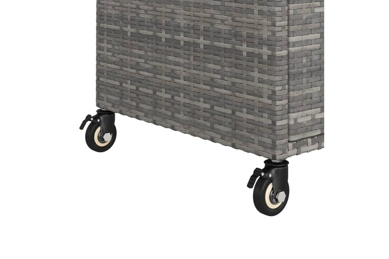 Serveringsvagn med låda grå 100x45x97 cm konstrotting - Grå - Möbler - Matplats - Rullbord & köksvagn