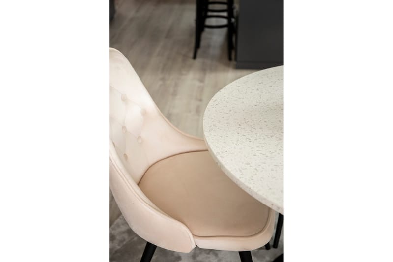 Runa Matgrupp inkl 4 Valerie Lyx Sammetsstolar - Svart/Beige - Möbler - Matplats - Matgrupp & matbord med stolar