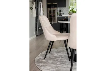 Runa Matgrupp inkl 4 Valerie Lyx Sammetsstolar - Svart/Beige - Möbler - Matplats - Matgrupp & matbord med stolar