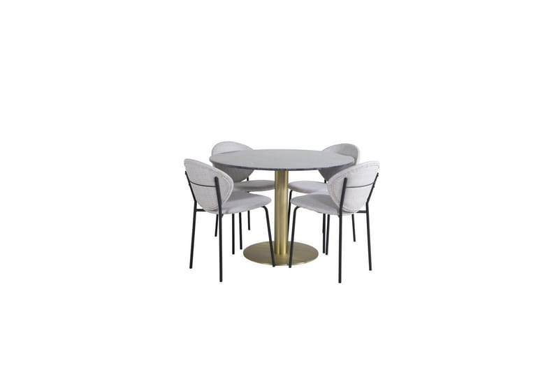 Rund Matgrupp Estelle Chrome , Vault, Grå