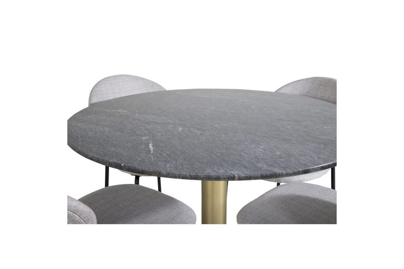 Rund Matgrupp Estelle Chrome , Vault - Grå - Möbler - Matplats - Matgrupp & matbord med stolar