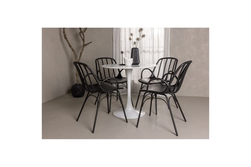 Rund Matgrupp Hamden, Dyrön - Svart - Möbler - Matplats - Matgrupp & matbord med stolar