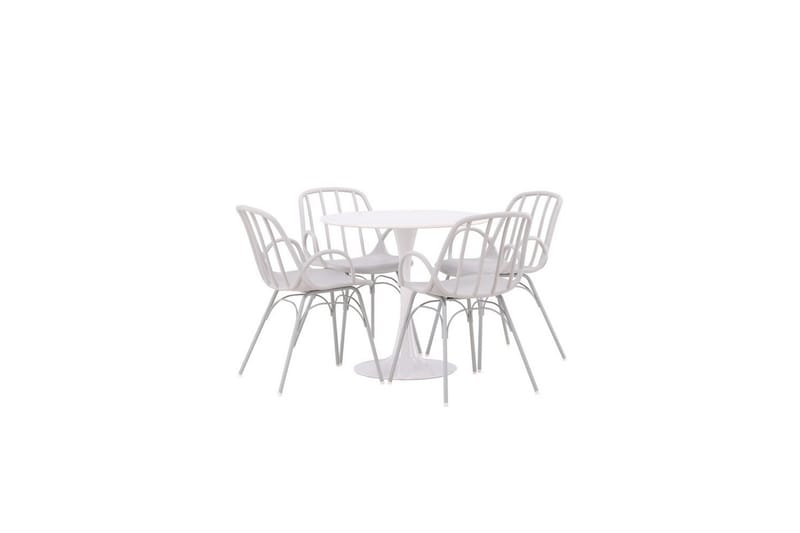 Rund Matgrupp Hamden, Dyrön - Vit - Möbler - Matplats - Matgrupp & matbord med stolar