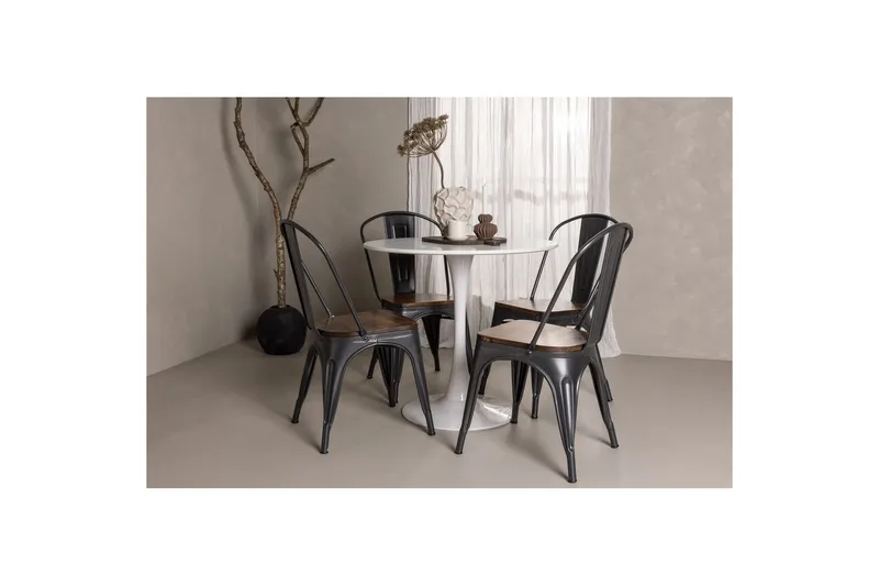 Rund Matgrupp Hamden, Tempe - Brun - Möbler - Matplats - Matgrupp & matbord med stolar