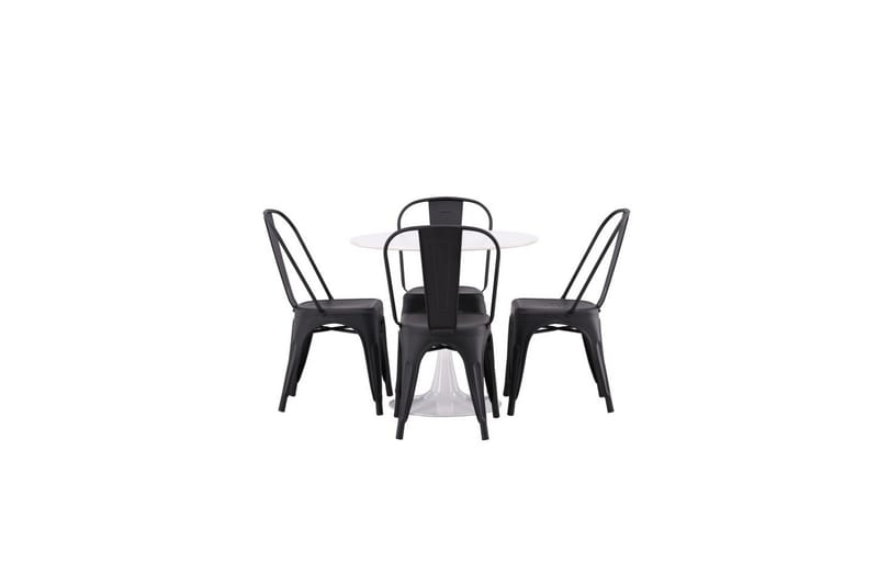 Rund Matgrupp Hamden, Tempe - Svart - Möbler - Matplats - Matgrupp & matbord med stolar