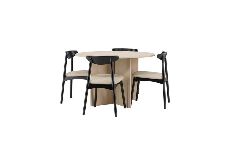 Rund Matgrupp Ven, Tyresö - Beige - Möbler - Matplats - Matgrupp & matbord med stolar