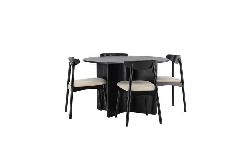 Rund Matgrupp Ven, Tyresö - Svart - Möbler - Matplats - Matgrupp & matbord med stolar