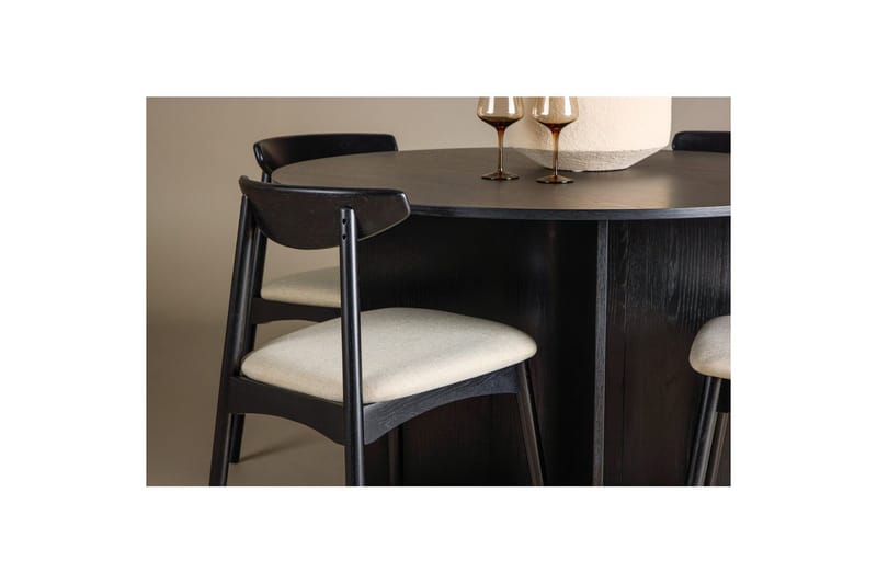 Rund Matgrupp Ven, Tyresö - Svart - Möbler - Matplats - Matgrupp & matbord med stolar