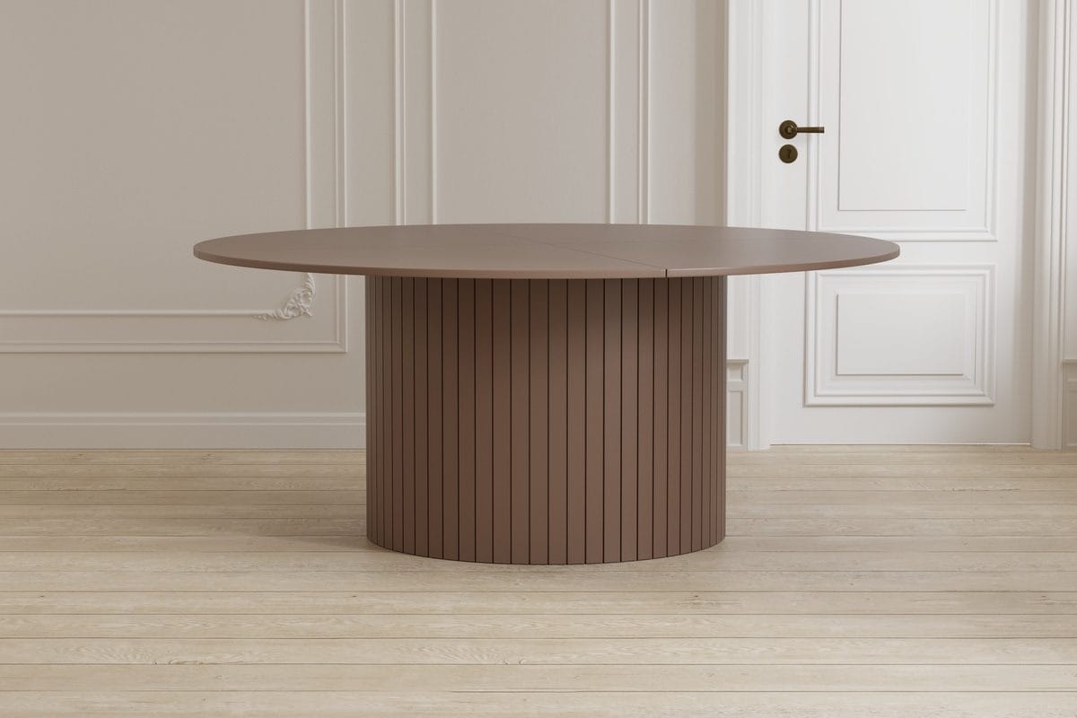 Runt matbord H&auml;r&ouml;n 180 cm - Beige