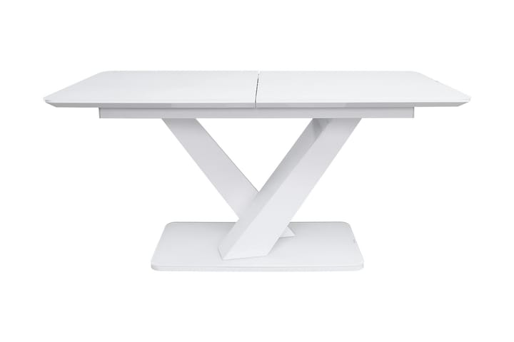 RYBICE Förlängningsbart Matbord 160x90 cm Glas/Vit - Bord - Matbord & köksbord